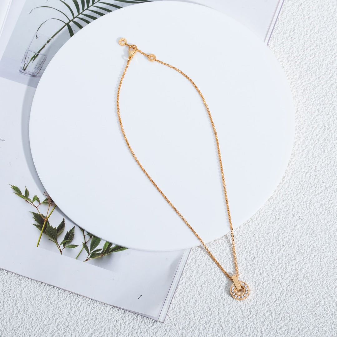 [⭐DORISW]GARI NECKLACE PINK GOLD DIAMOND