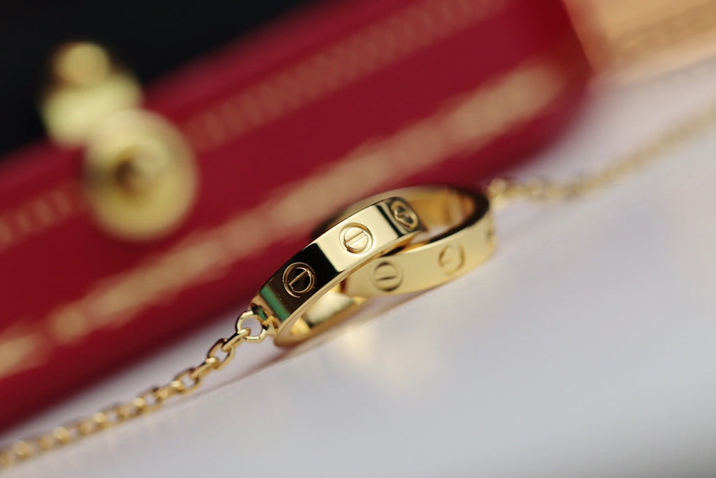 [⭐DORISW] LIEBESKETTE DOPPELRING GOLD