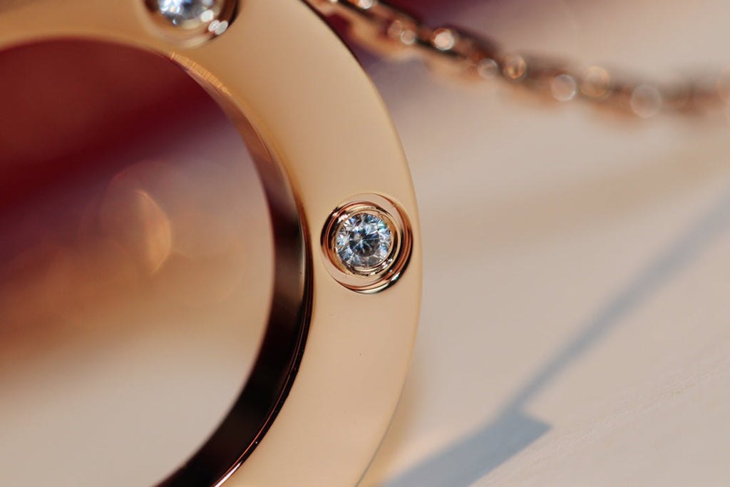 [⭐DORISW] LIEBESKETTE 16MM 6 DIAMANTEN ROSÉGOLD