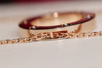 [⭐DORISW] LIEBESKETTE 16MM 6 DIAMANTEN ROSÉGOLD