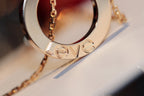 [⭐DORISW] LIEBESKETTE 16MM 6 DIAMANTEN ROSÉGOLD