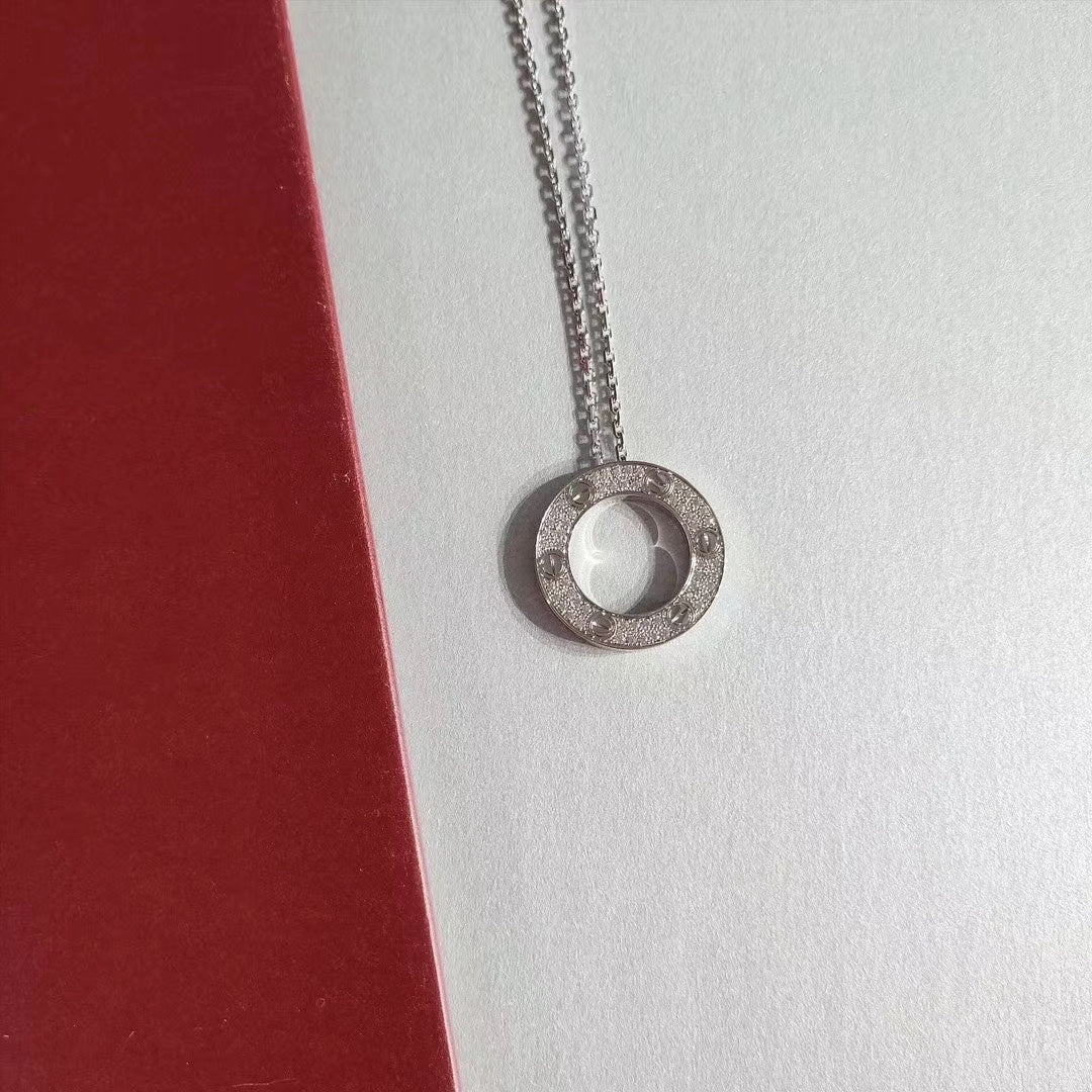[⭐DORISW] LOVE NECKLACE ADJUSTABLE SILVER