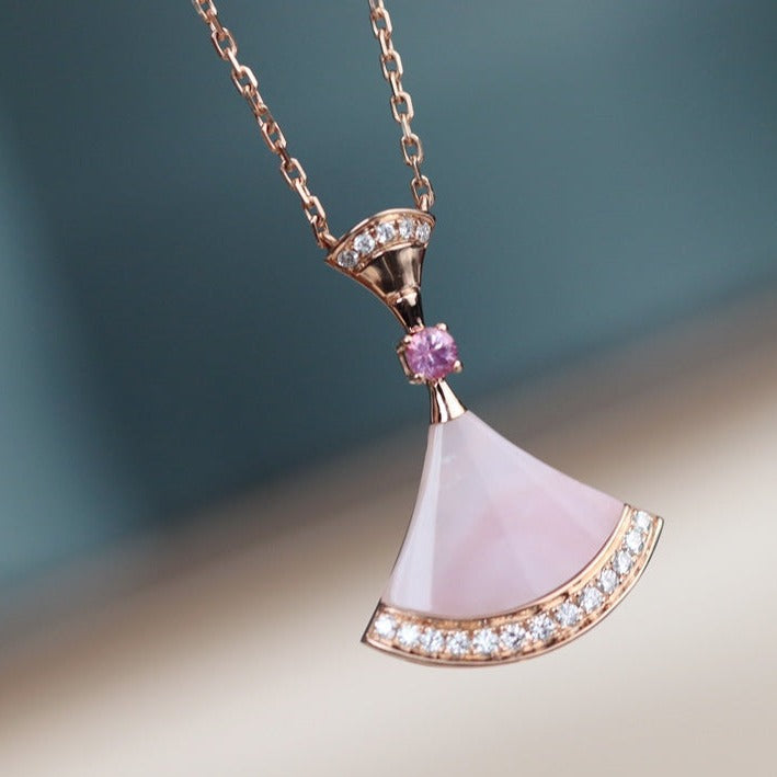 [⭐DORISW]TRAUM-HALSKETTE PINK MOP DIAMANT