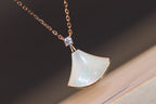 [⭐DORISW]DREAM HALSKETTE WEISSES PERLMUTT ROSÉGOLD 1 DIAMANT
