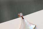 [⭐DORISW]DREAM HALSKETTE WEISSES PERLMUTT ROSÉGOLD 1 DIAMANT