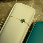[⭐DORISW] SUN MALACHITE 1 DIAMOND PINK GOLD BRACELET