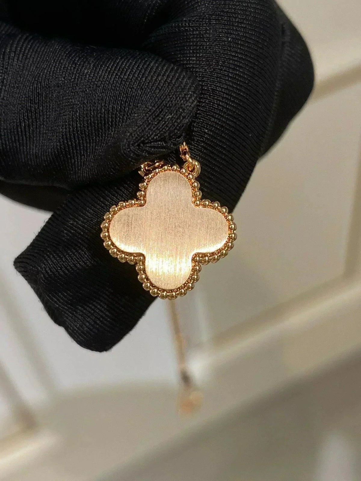[⭐DORISW] CLOVER 15MM DIAMOND RHODONITE NECKLACE