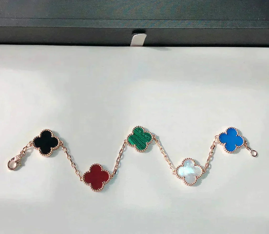 [[⭐DORISW] ]New CLOVER 5 MOTIFS MULTICOLOR BRACELET