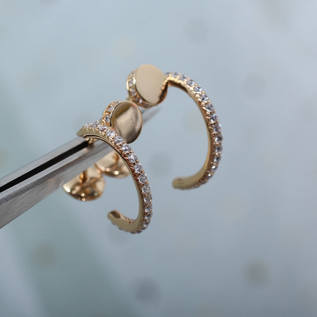 [⭐DORISW] ジュスト イヤリング 12.75MM ピンクゴールド ダイヤモンド