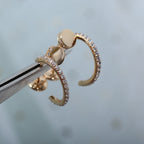 [⭐DORISW] ジュスト イヤリング 12.75MM ピンクゴールド ダイヤモンド