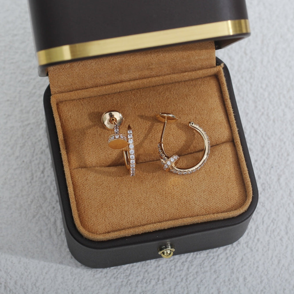 [⭐DORISW] ジュスト イヤリング 12.75MM ピンクゴールド ダイヤモンド