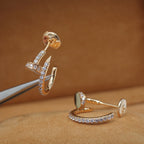 [⭐DORISW] ジュスト イヤリング 12.75MM ピンクゴールド ダイヤモンド