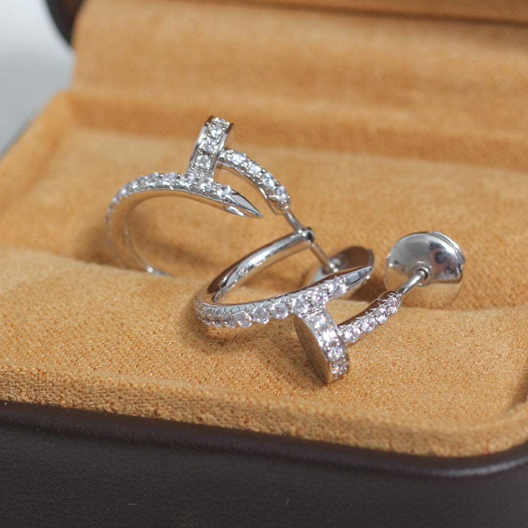 [⭐DORISW] JUSTE OHRRINGE 12,75MM SILBER DIAMANT