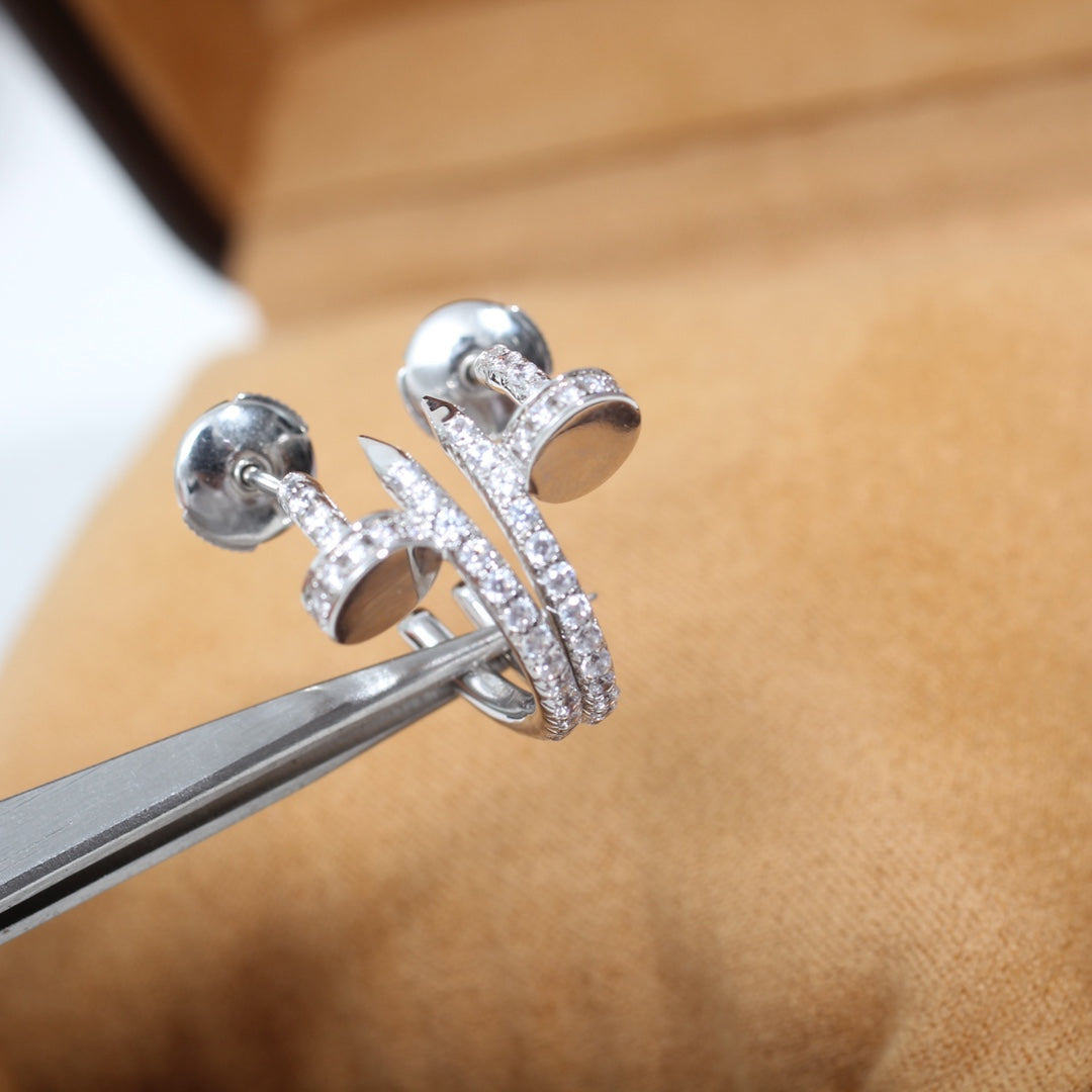 [⭐DORISW] JUSTE OHRRINGE 12,75MM SILBER DIAMANT