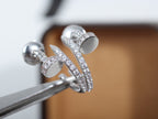 [⭐DORISW] JUSTE OHRRINGE 12,75MM SILBER DIAMANT
