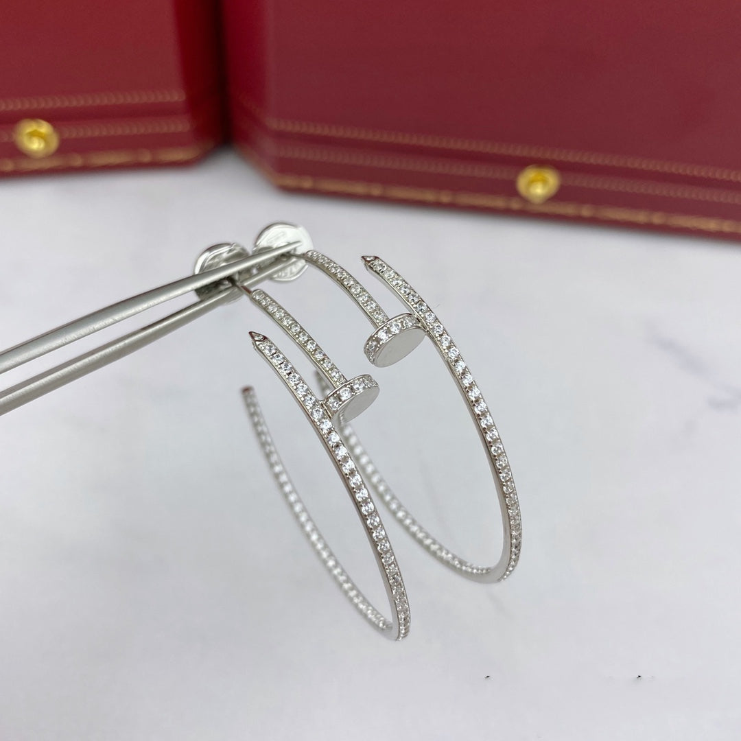 [⭐DORISW] ジュスト イヤリング フルダイヤモンド 1.8mm