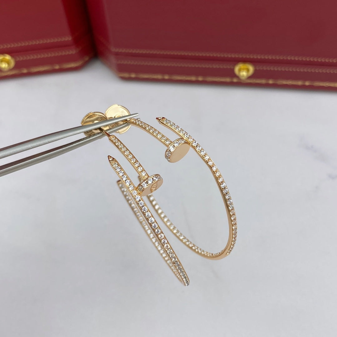 [⭐DORISW] ジュスト イヤリング フルダイヤモンド 1.8mm