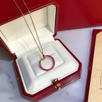 [⭐DORISW] JUSTE NECKLACE GOLD RED DIAMONDS