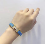 [⭐DORISW] H CLOUD BLAUES ARMBAND GOLD DIAMANT