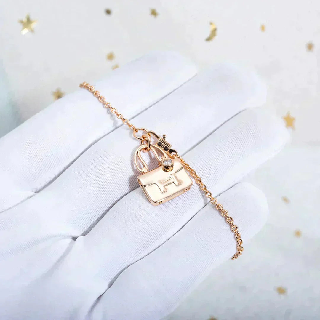 [⭐DORISW] AMULETTE-ANHÄNGER HALSKETTE ROSÉGOLD