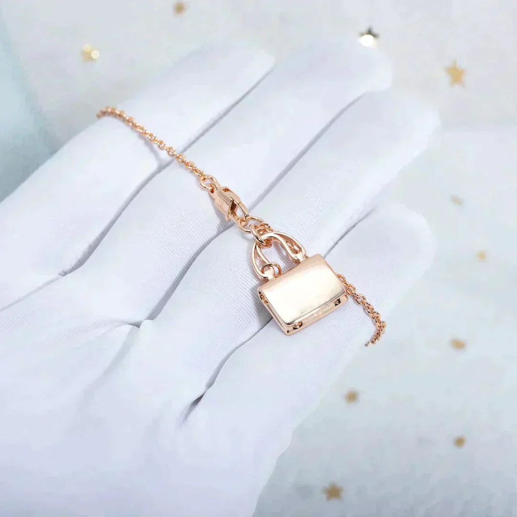 [⭐DORISW] AMULETTE-ANHÄNGER HALSKETTE ROSÉGOLD