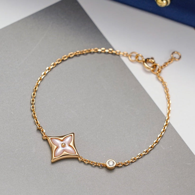 [⭐DORISW] STAR 1 DIAMOND PINK GOLD BRACELET