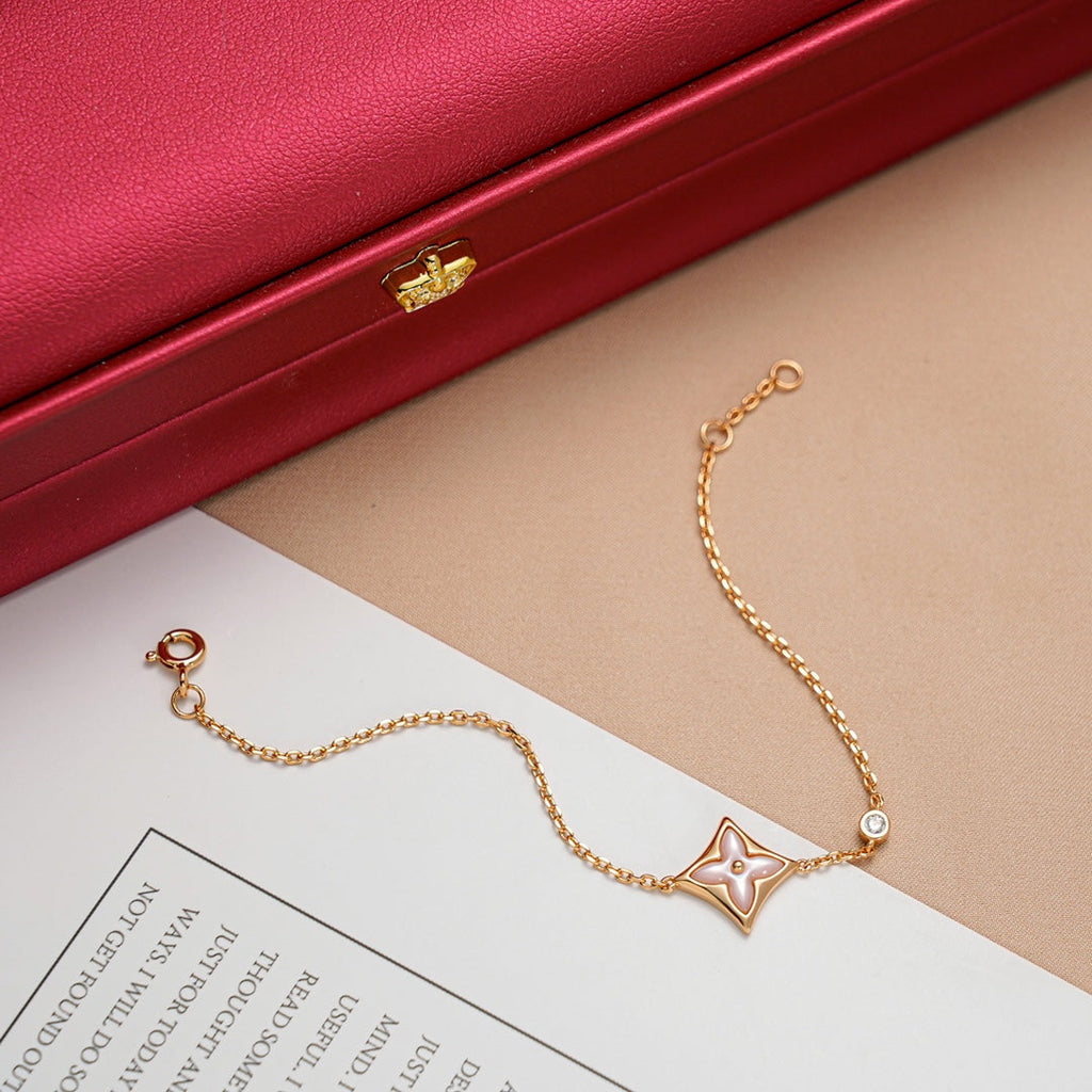 [⭐DORISW] STAR 1 DIAMOND PINK GOLD BRACELET