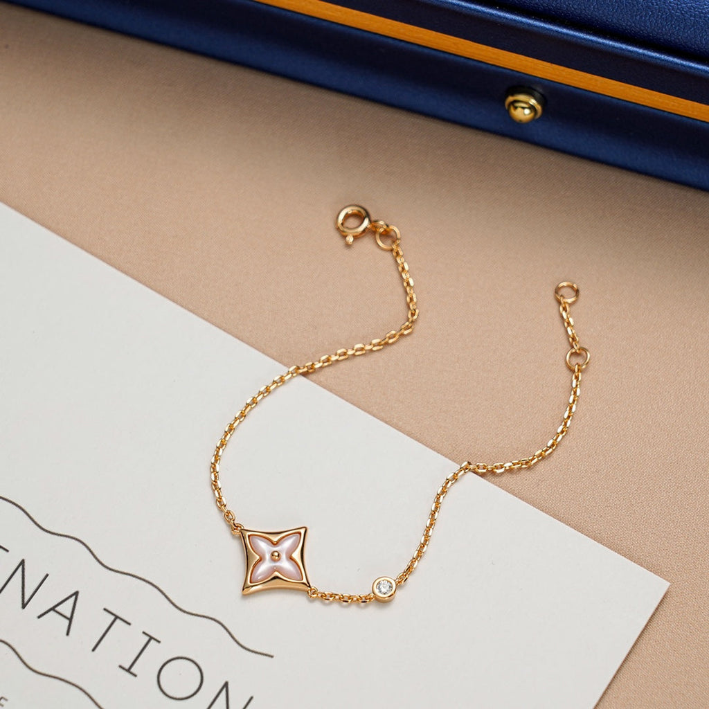 [⭐DORISW] STAR 1 DIAMOND PINK GOLD BRACELET