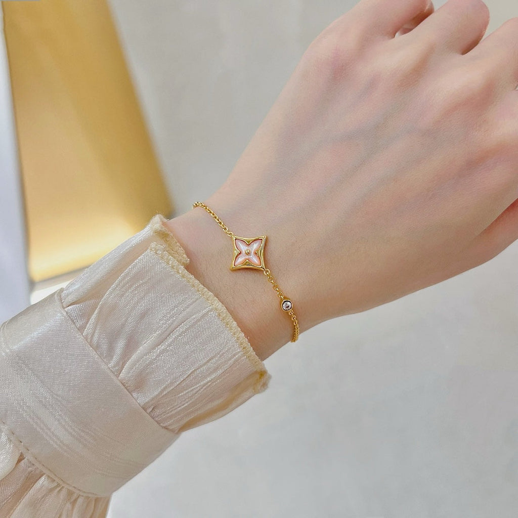 [⭐DORISW] STAR 1 DIAMOND PINK GOLD BRACELET