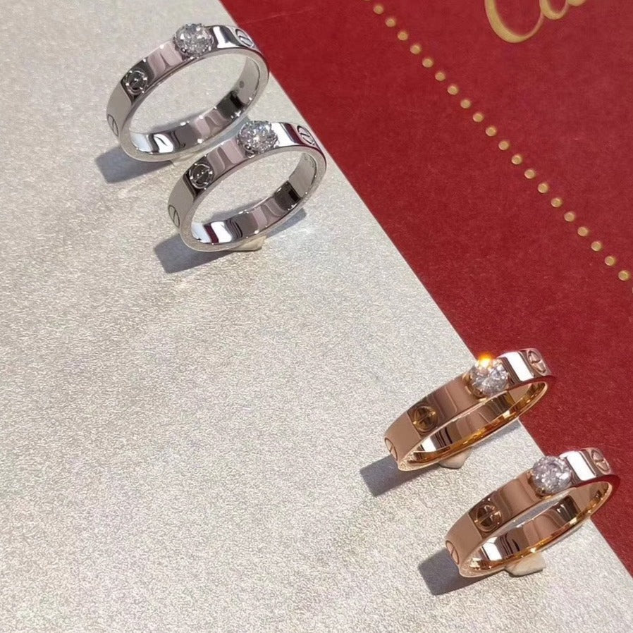 [⭐DORISW] ラブリング 3.6mm 1粒ダイヤモンド