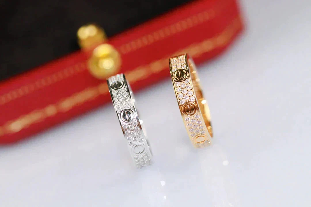 [⭐DORISW] ラブリング 3.6mm ダイヤモンドパヴェ