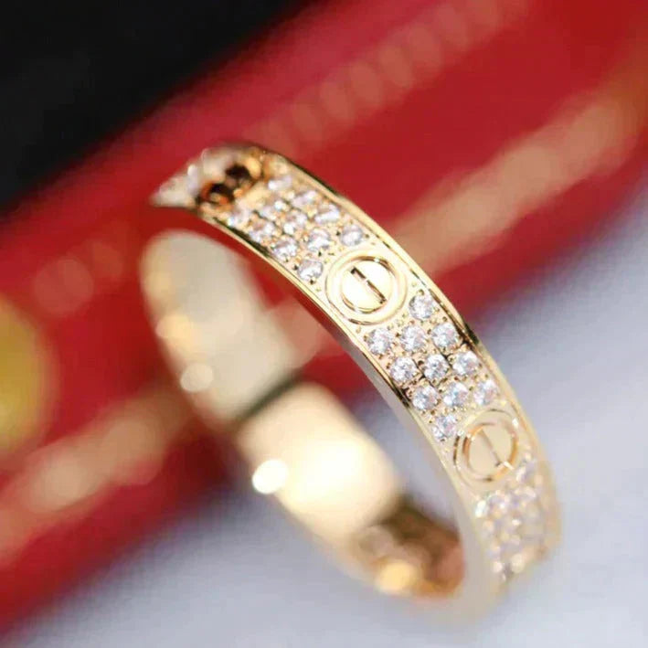 [⭐DORISW] ラブリング 3.6mm ダイヤモンドパヴェ