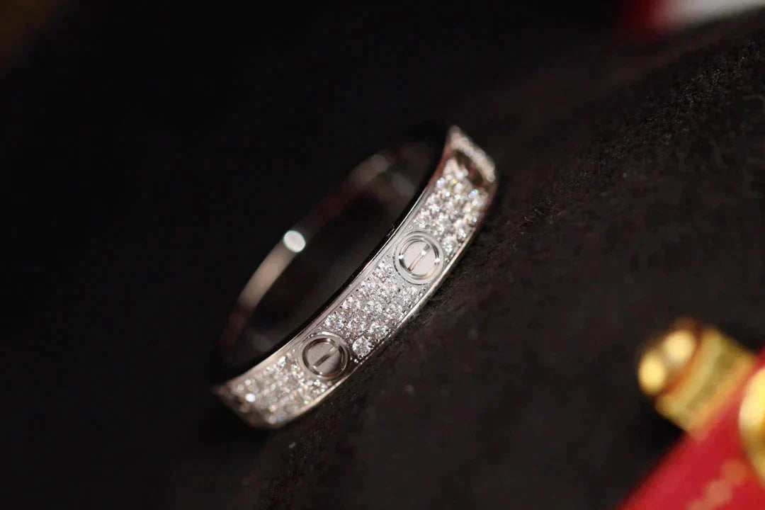 [⭐DORISW] ラブリング 3.6mm ダイヤモンドパヴェ