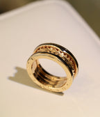 [⭐DORISW]ZERO 1 PINK GOLD BLACK CERAMIC RING