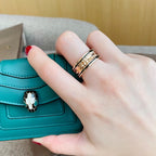 [⭐DORISW]ZERO 1 PINK GOLD BLACK CERAMIC RING