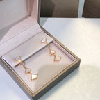 [⭐DORISW]DREAM OHRRINGE 3 MOTIVE DIAMANT PERLMUTT ROSÉGOLD