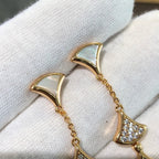[⭐DORISW]DREAM OHRRINGE 3 MOTIVE DIAMANT PERLMUTT ROSÉGOLD