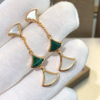 [⭐DORISW]DREAM EARRINGS 3 MOTIFS MALACHITE MOP PINK GOLD