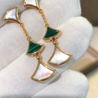 [⭐DORISW]DREAM EARRINGS 3 MOTIFS MALACHITE MOP PINK GOLD