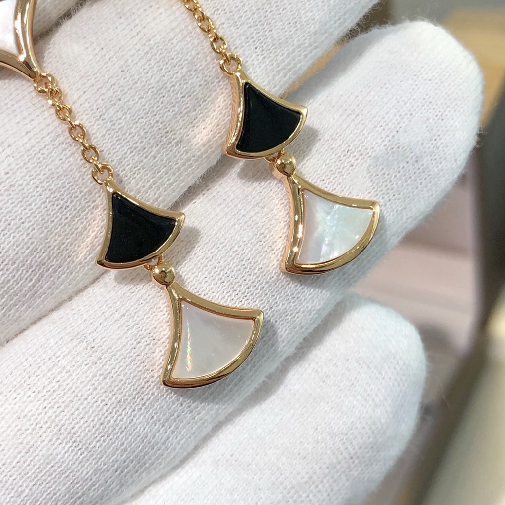 [⭐DORISW]DREAM OHRRINGE 3 MOTIVE ONYX PERLMUTT ROSÉGOLD