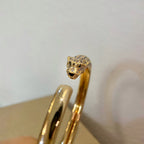 [⭐DORISW] PANTHERE GOLD DIAMOND OPEN BRACELET