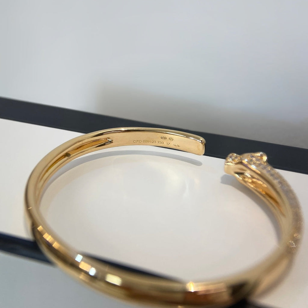 [⭐DORISW] PANTHERE GOLD DIAMOND OPEN BRACELET