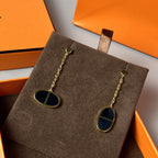 [⭐DORISW] CHAINE VERSO BLACK CERAMIC EARRINGS