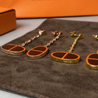 [⭐DORISW] CHAINE VERSO BLACK CERAMIC EARRINGS