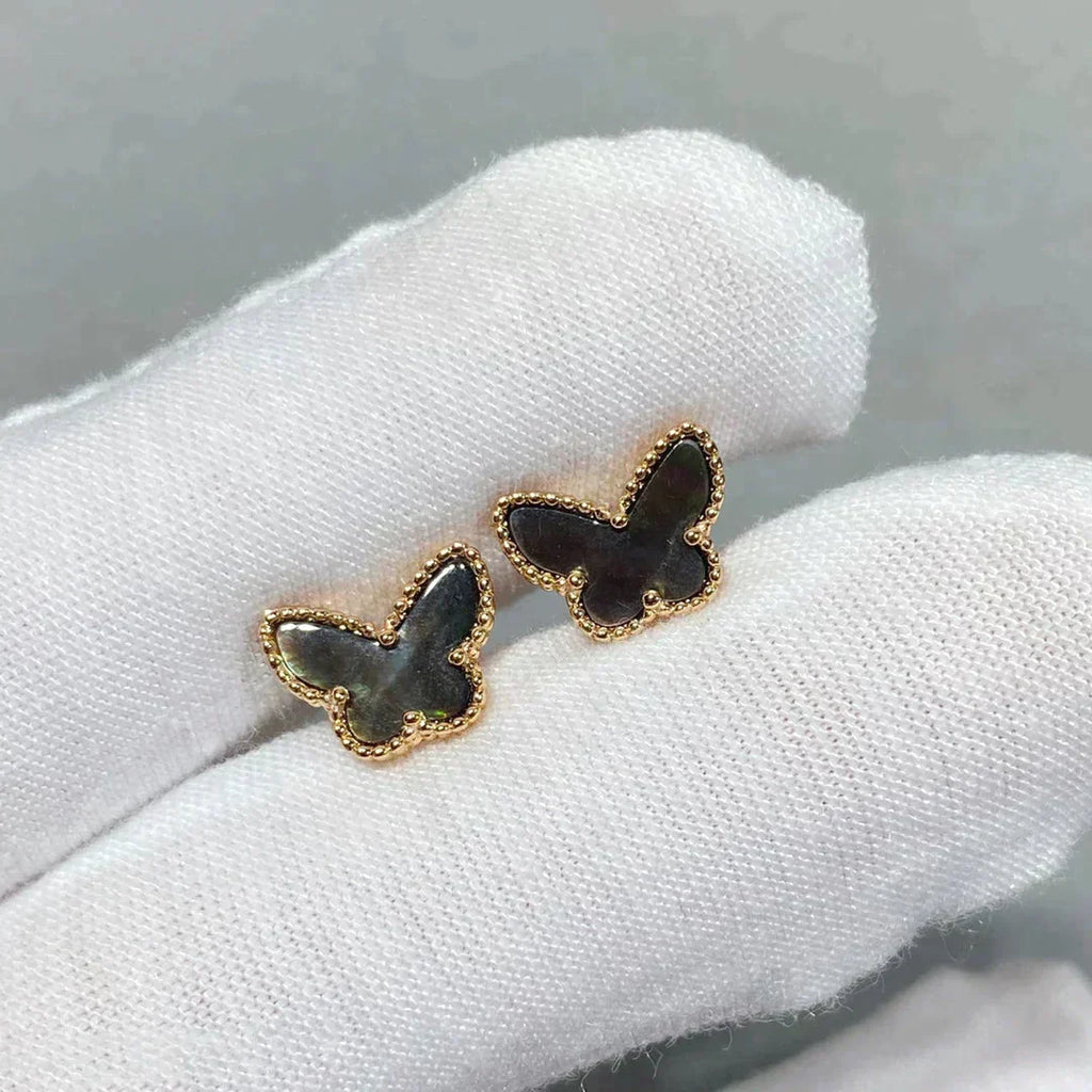 [⭐DORISW] バタフライ ダーク モップ ピアス