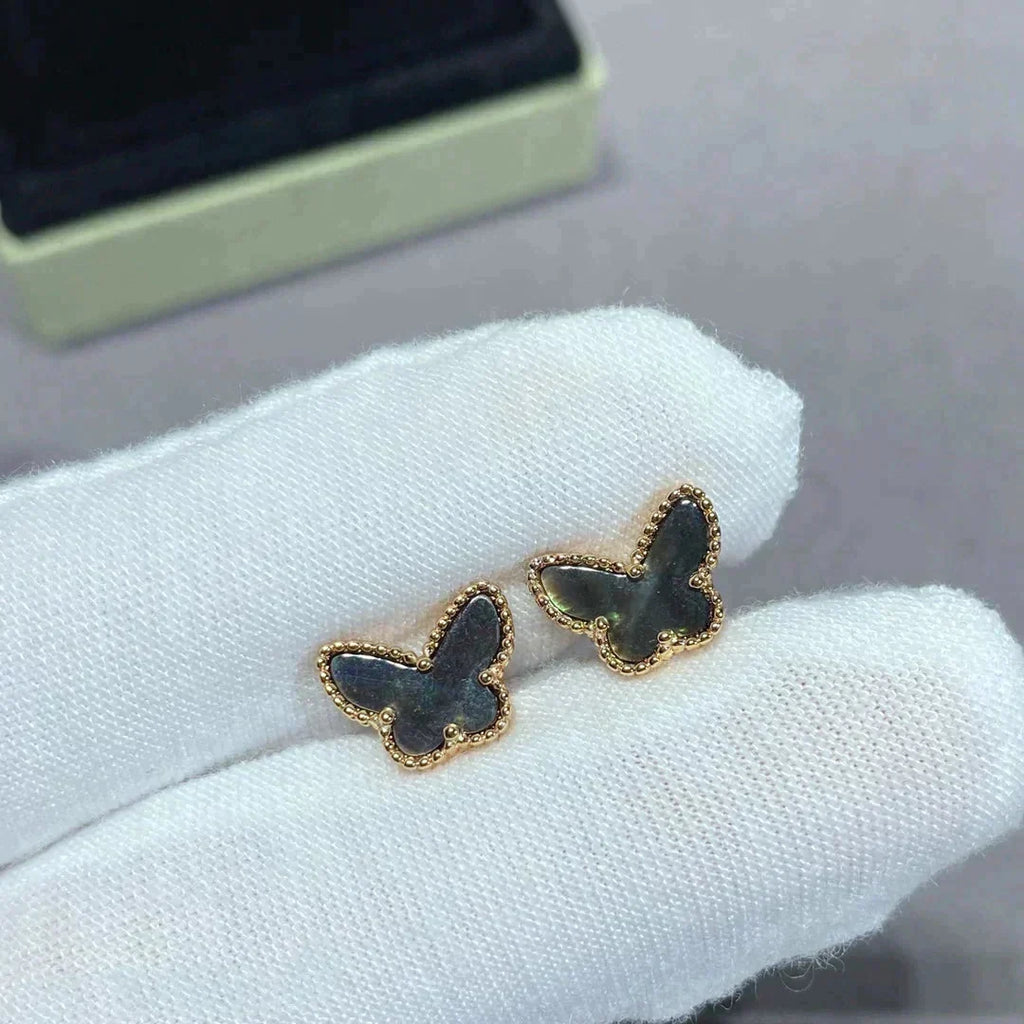[⭐DORISW] バタフライ ダーク モップ ピアス