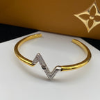 [⭐DORISW] VOLTE UPSITE DOWN DIAMOND GOLD OPEN BRACELET