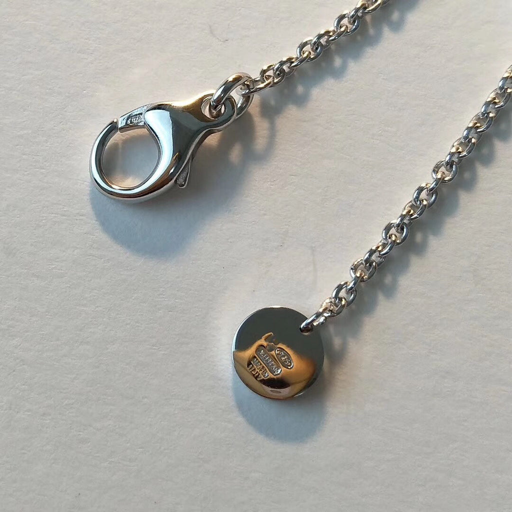 [⭐DORISW]ZERO 1 BLACK CERAMIC SILVER NECKLACE