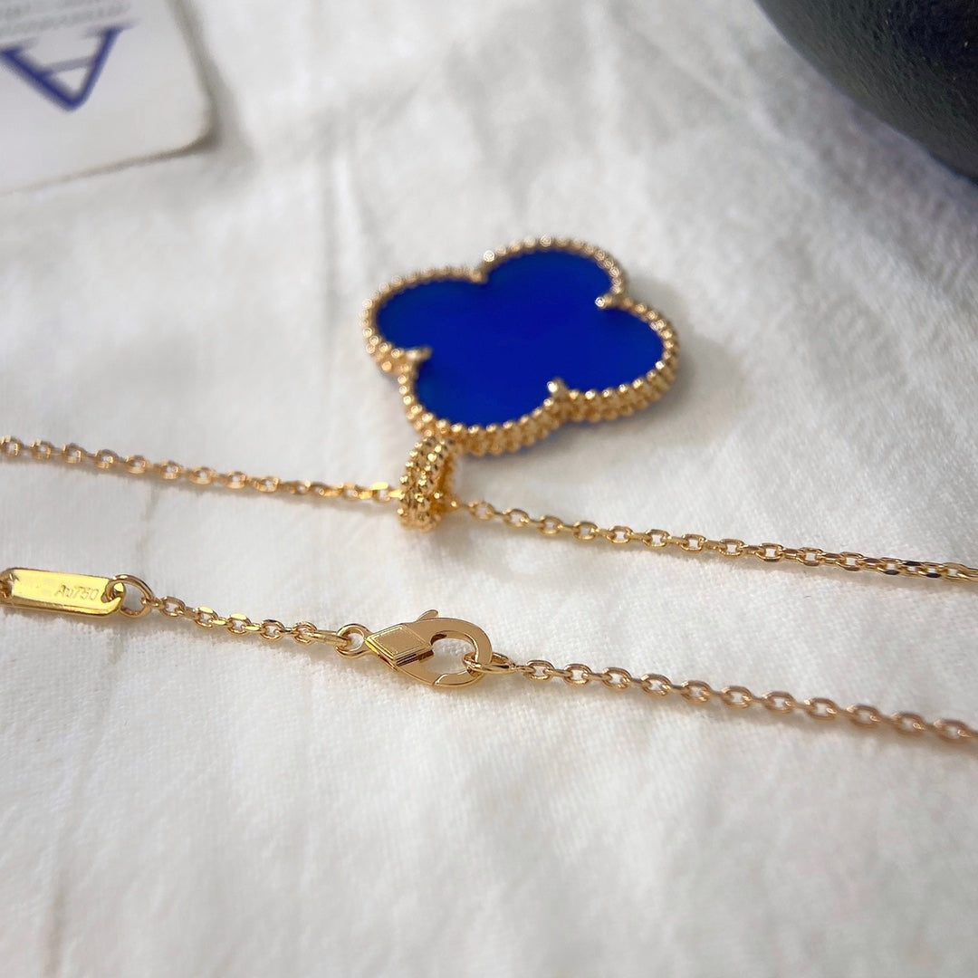 [⭐DORISW] クローバー 25MM ネックレス ターコイズ ローズゴールド