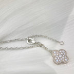 [⭐DORISW] CLOVER 5 MOTIVE SILBER DIAMANTEN HALSKETTE